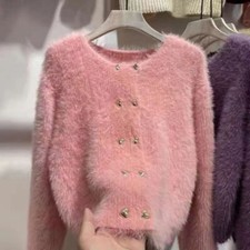 Women Warm Faux Fur Knitted