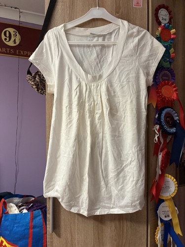 Longline white cotton - m&s,