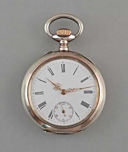 Antique silver pocket - silver, watch