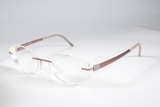 Silhouette Eyeglasses 4499 Womens Brown 6056 Rimless Titanium Glasses Frames