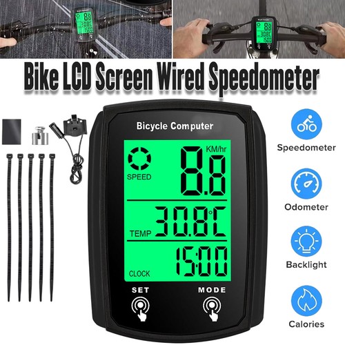 Wired bicycle speedometer - wired,