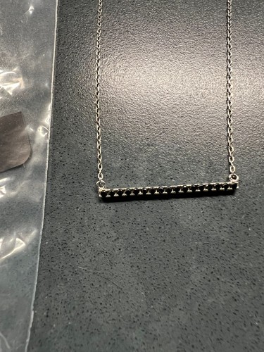 Black rhodium bar necklace jtv - necklace,