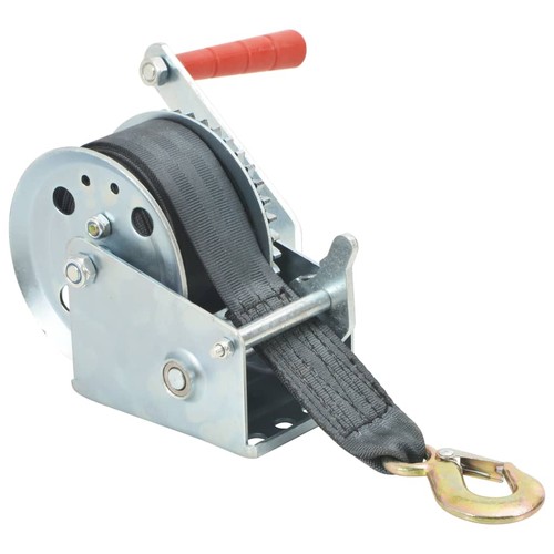 Hand winch with - with, strap