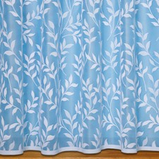 Lisa Leaf Net Curtains - Modern Straignt Base - Sold In Selected Widths