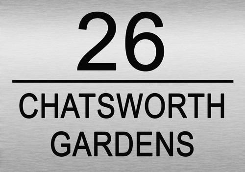 House sign metal plaque name - house,