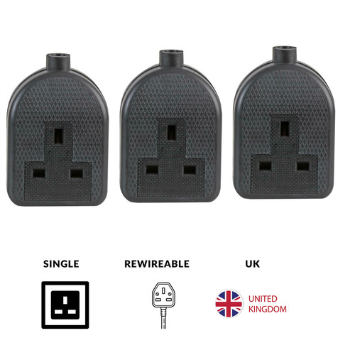 Rubber extension lead - 3x,