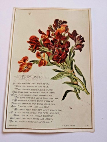 Victorian greeting postcard