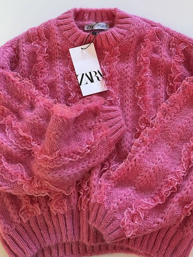 Zara pink ruffle - ruffle, trim
