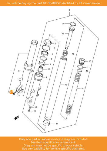 Suzuki bolt 07130 08257 - bolt,, 07130-08257