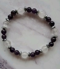 Clear Quartz & Amethyst beaded
