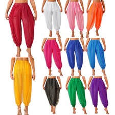 Women's Belly Dance Harem Pants Indian Dancing Trousers Cosplay Festival Costume