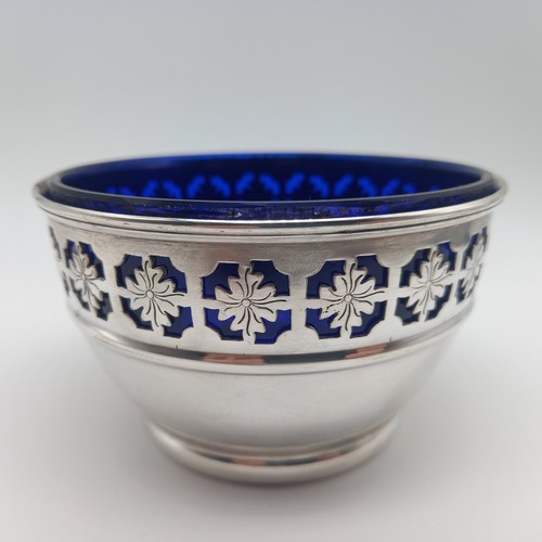 Vintage epns sugar bowl - vintage, blue