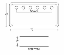 Humbucker Pickup Covers 50mm