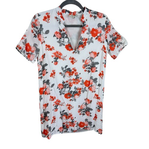 Blackbird white coral floral - white,