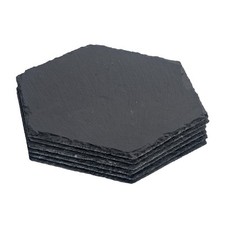6x Hexagon Slate Placemats