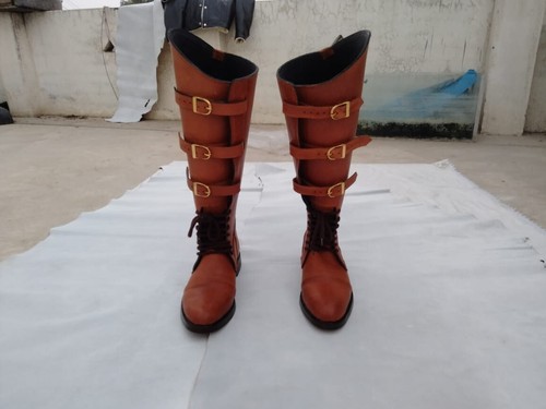 Horse riding leather boots - horse,