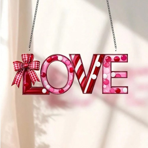 Love bows suncatcher - suncatcher, stained