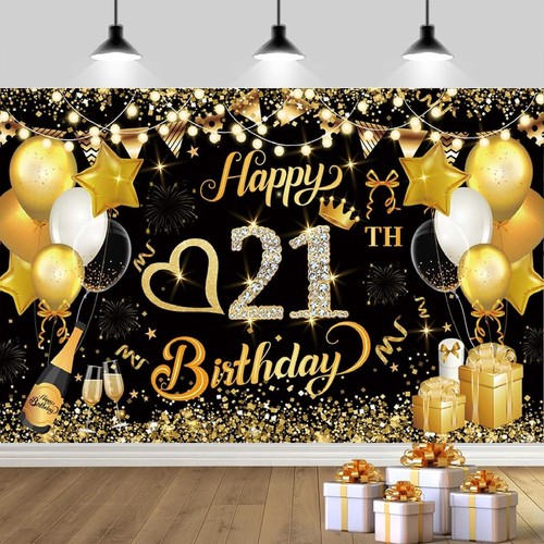 Happy 21st birthday banner - 21st,