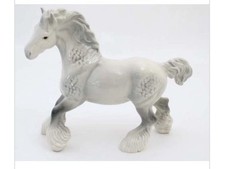 VINTAGE DAPPLE GREY BESWICK  CANTERING SHIRE HORSE MODEL NO 975