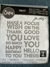 Sizzix bold text Greeting Dies