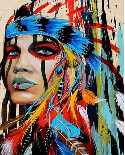 Native american canvas wall - canvas,