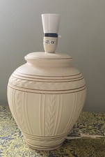 Beautiful Ceramic Lamp stand in shape of Roman Vase with bay leaf design gilded 