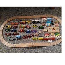 Wooden Train Set With Trains