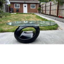Modern black oval - black,