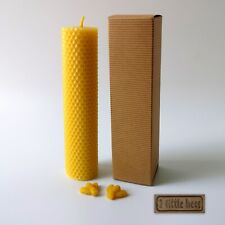 Beeswax Candle Big Natural  19cm  Candles Rolled Baptism Home Decor