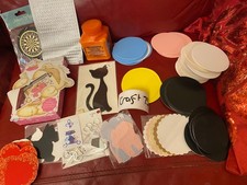 Fizzy moon die cuts, handcrafted die cuts, decopatch varnish glue job lot CR75