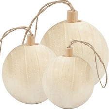Natural Wooden Round Christmas