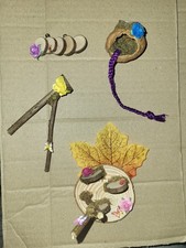 jumping spider enclosure wooden decor set  of 4 