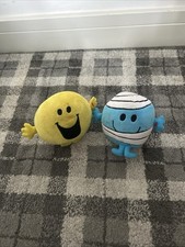 Ty Mr Bump & Mr Happy Soft Toy Plush 2013 Mr Men. Roger Hargreaves 