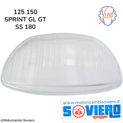 Glass siem headlight - siem, vespa