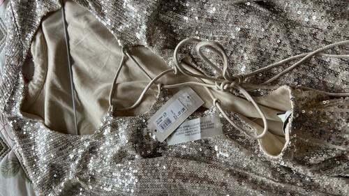 River island silver sequin - river,