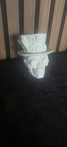 Steampunk skull ornament - steampunk,