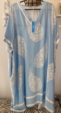 New Billi oversized lagenlook silk long dress kaftan one size fits UK  14 - 18