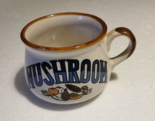 Vintage Retro 1970s Soup Mug with Handle 'MUSHROOM SOUP'