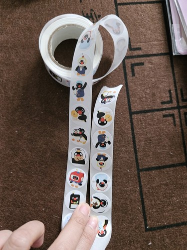 Roll pingu penguin stickers - of,