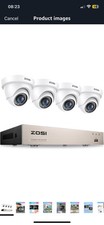 ZOSI 8 Channel 1080P CCTV Camera System H.265+ DVR 1TB Hard Drive and 4x 1080P