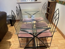 Glass Dinning Table And 8