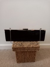 Dune Black Patent Clutch Bag -