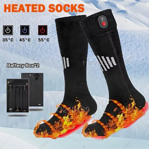 Battery heated knee - high, socks