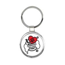 Catahoula Bulldog: Gift Round Keychain Dog Breed Pet I Love My Cute Puppy Dogs