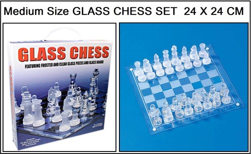 Medium size 24cm glass board - size,
