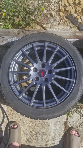 Four genuine subaru sti - four, enkei
