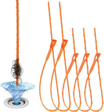 10Pcs Plastic Drain Snake, 64cm Sewer Hair Remover, 50cm Bend Snake Clog Unblock