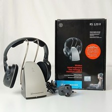 Sennheiser RS 120 II Wireless RF Headphones With Charging Cradle Boxed WRDC