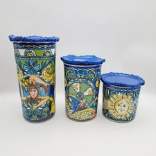 Baci Milano graduating storage containers 100% melamine blue yellow tones