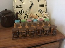 Hornsea teak spice rack ceramic jars teak lids vintage 1960s Heirloom or Bronte?